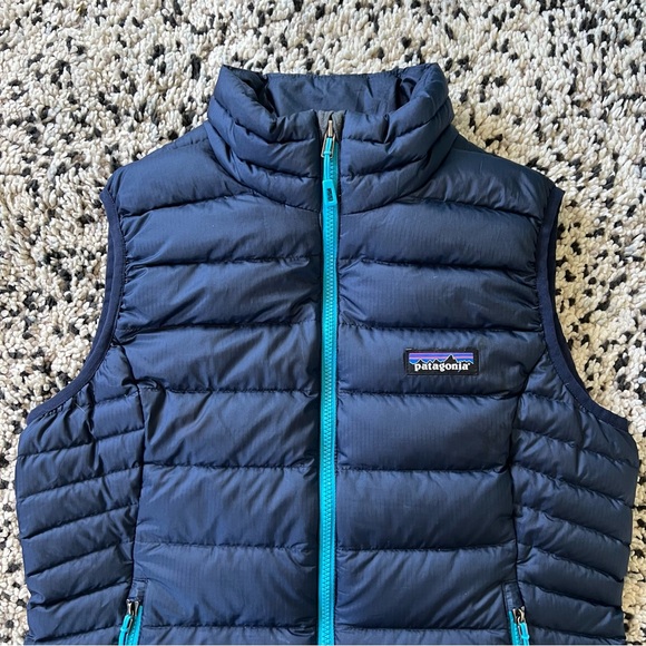 Patagonia Puffer Vest Navy Blue Full Zip Women’s Size XS - Picture 5 of 14